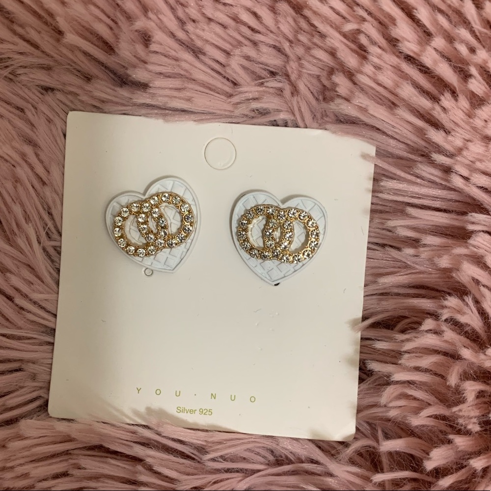 White luxury inspired earrings
